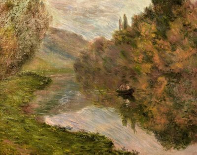 Boat on the Seine at Jeufosse by Claude Monet